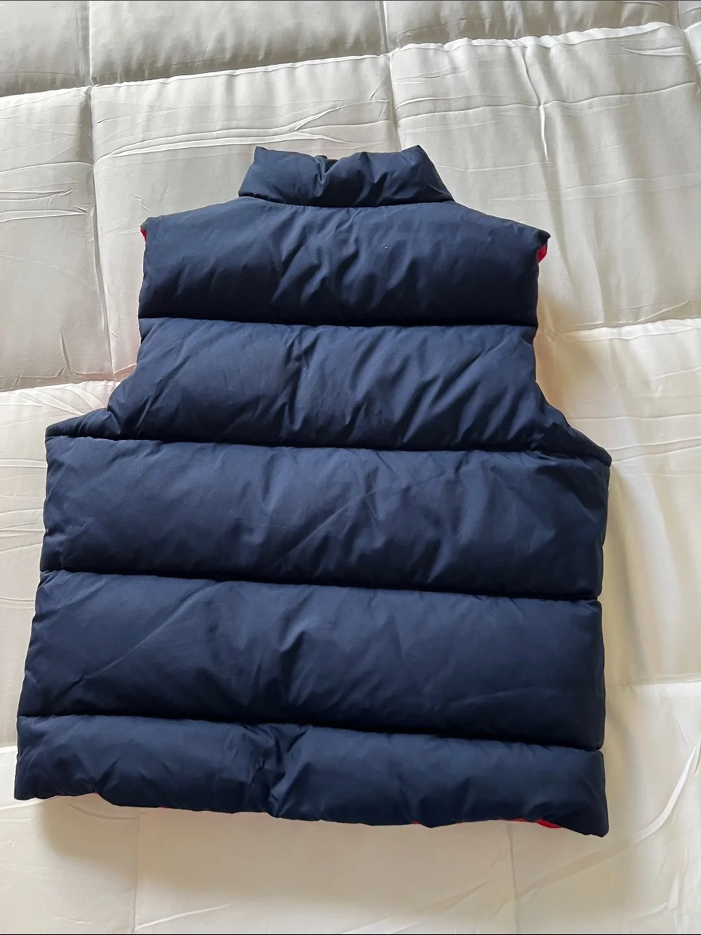 Ralph Lauren Polo Red/Blue Reversible Puffer Vest - Classic Quilted Sleeveless